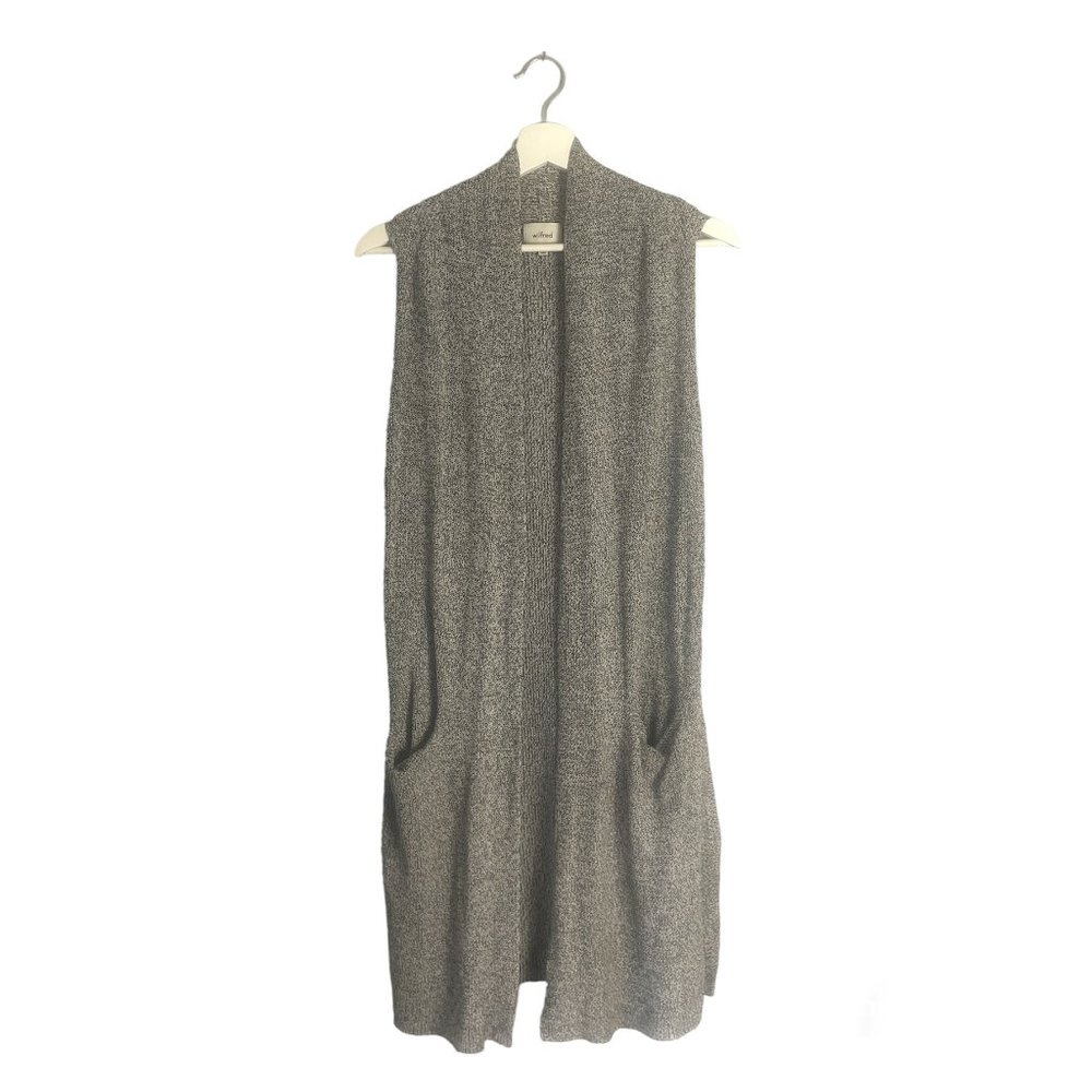 Aritzia Wilfred Dunkirk Sleeveless Sweater Cardigan Vest Size XS